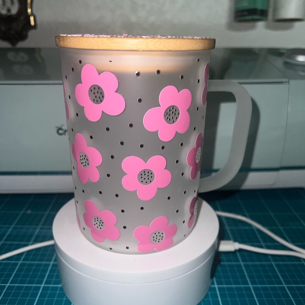 Frosted glass mug